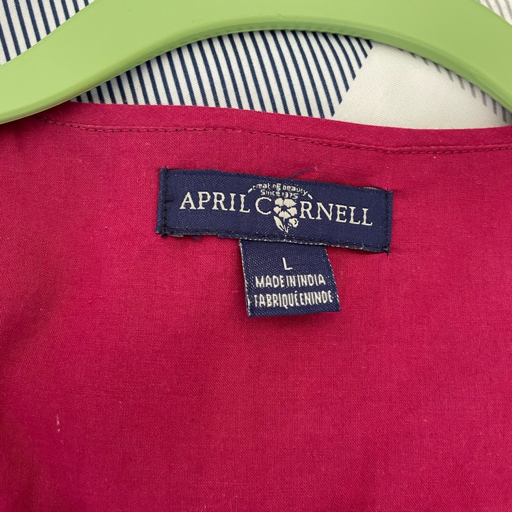 April Cornell Darling Plaid Sleeveless Dress with Belt and Buttons - Picture 2 of 9